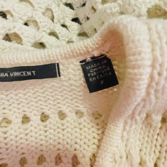 Twelfth Street By Cynthia Vincent Sweater in White Knitted in size Petite - Picture 8 of 12